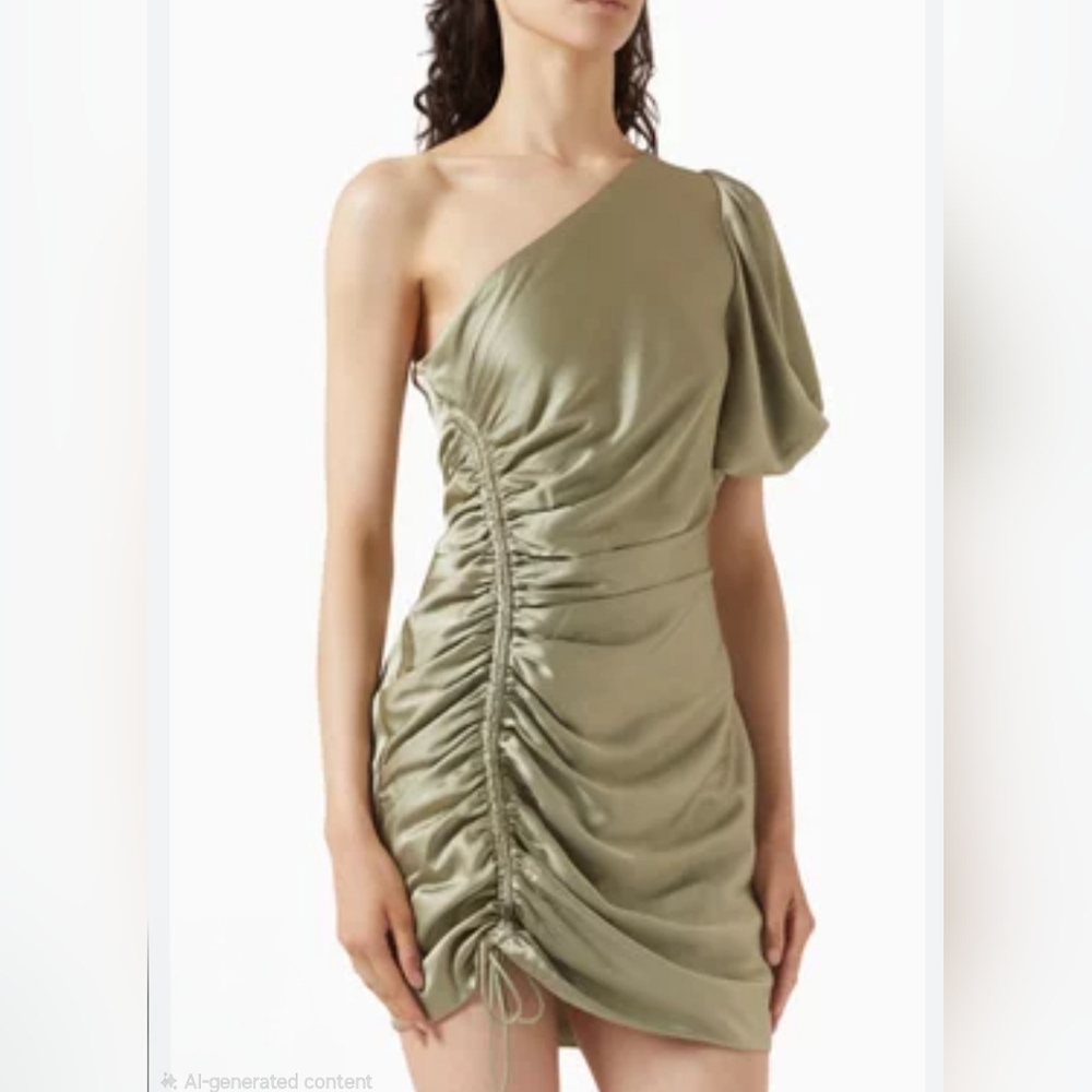 MINKPINK One-Shoulder Sage Dress